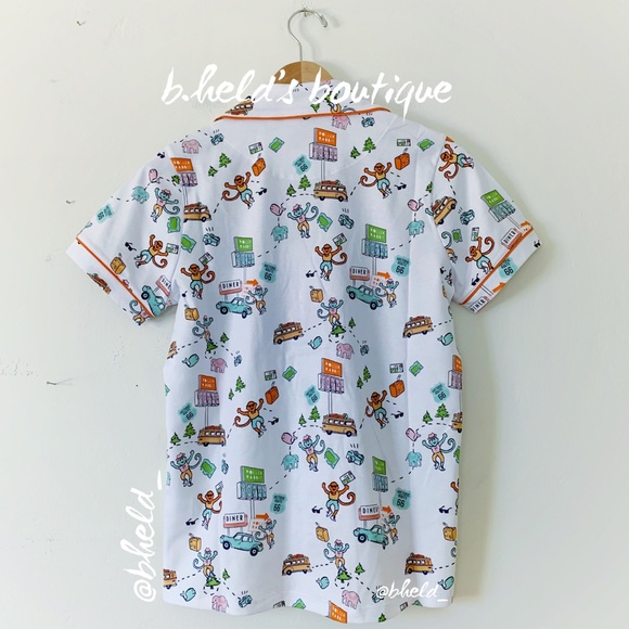 Roller Rabbit On The Road Polo Pajamas in White Size Small (S) Brand New NWT - Picture 8 of 16